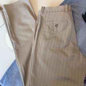 John Nordstrom, dress pants, khaki color with print, 34/36